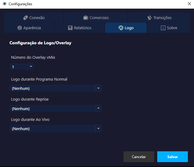 vFlow Configurações de Logo/Overlay